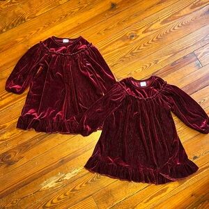 Honey Bean velvet long sleeve toddler girls dress